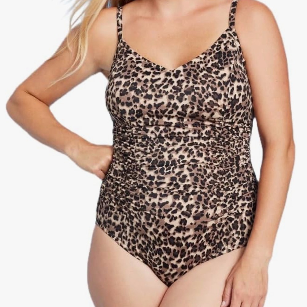 Leopard Print Kids One Piece Swimsuit
